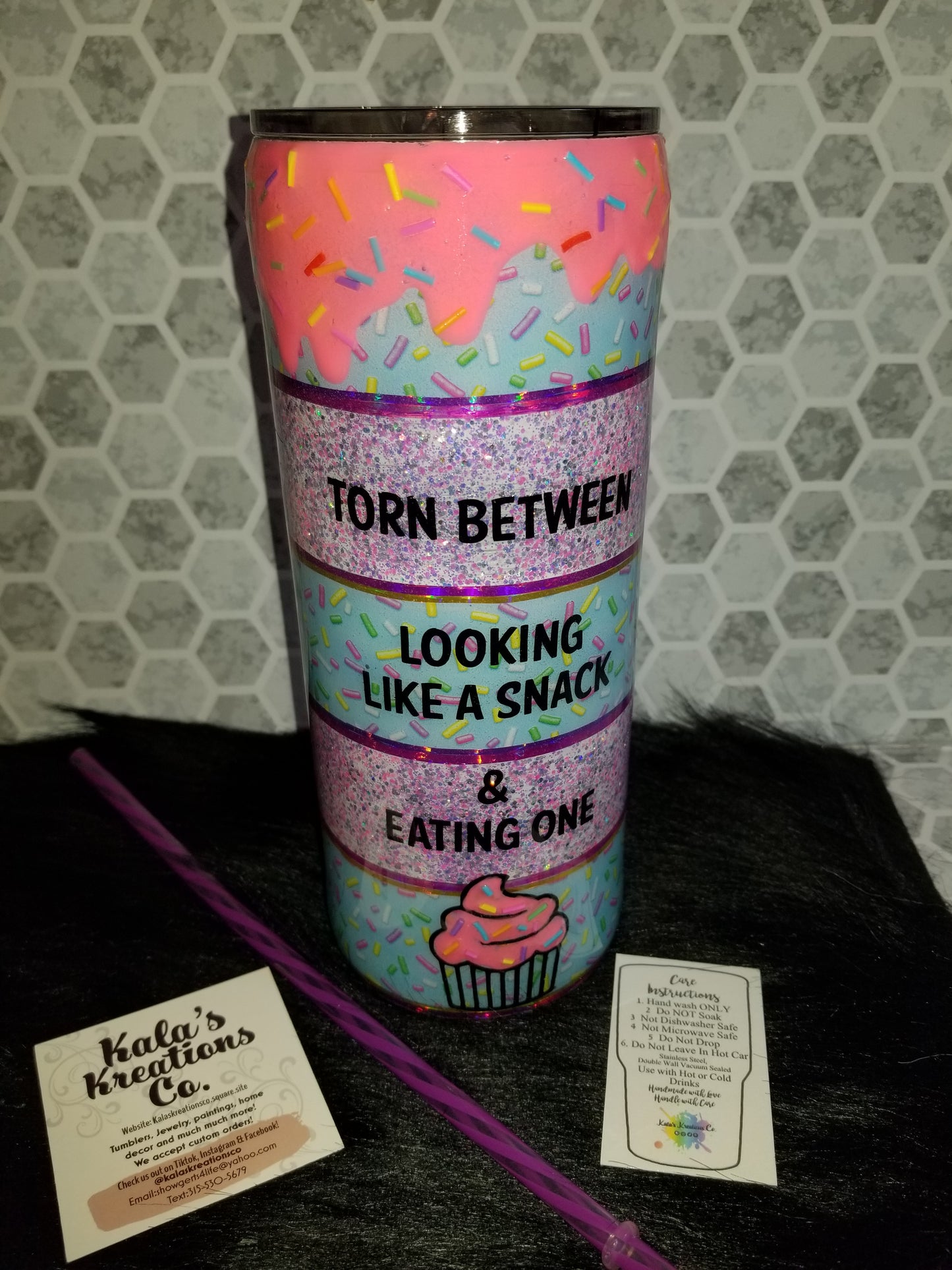 30oz "Torn between looking like a snack and eating one" tumbler