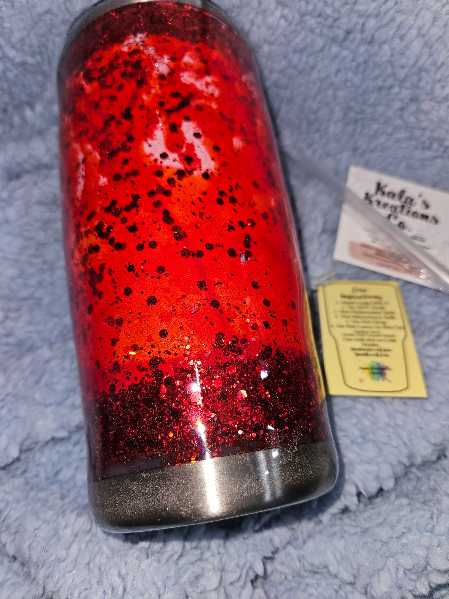 30 oz Snow globe Blood Splatter tumbler