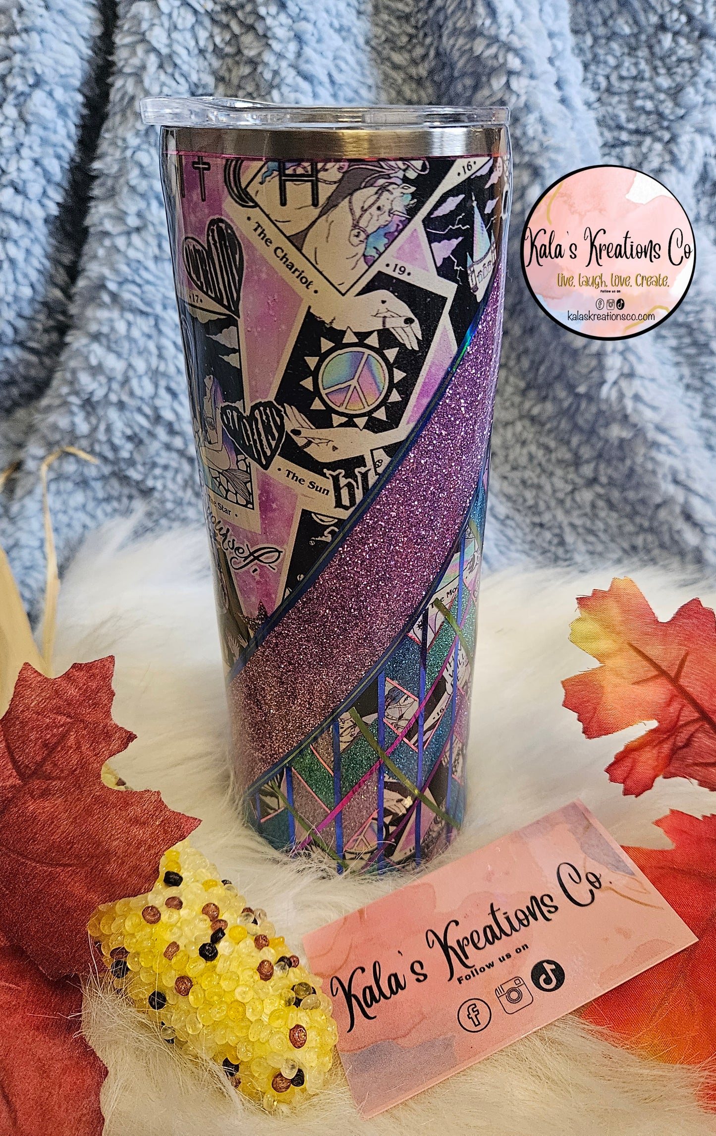 20 oz Black Magic glitter epoxy tumbler