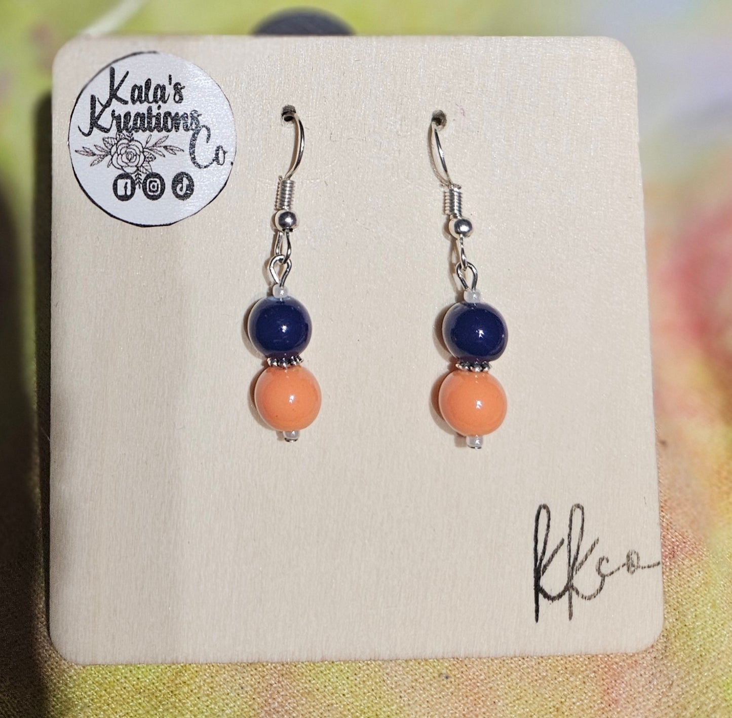 Lets go Orange Earrings