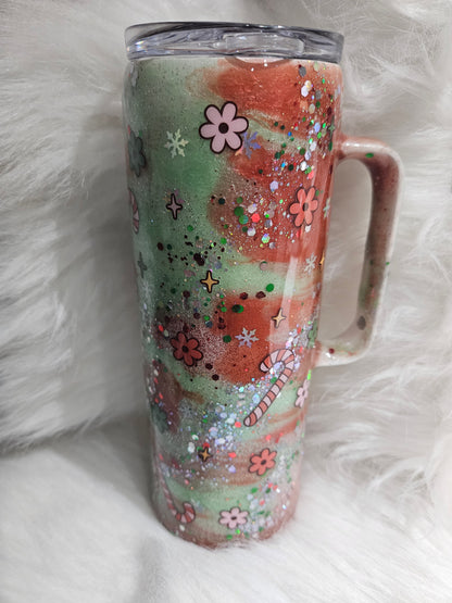 20 oz "in my jolly era" xmas tumbler with handle