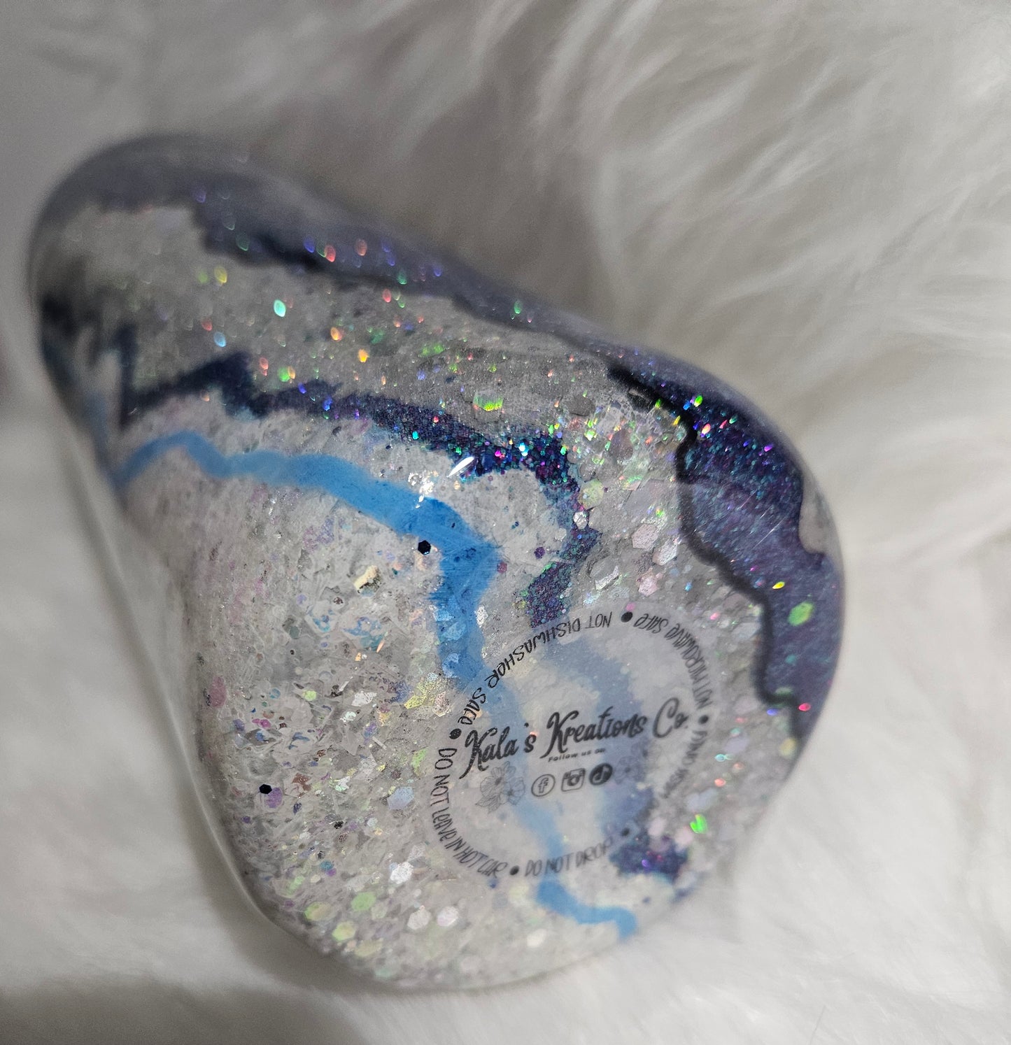 20 oz geode glittered epoxy tumbler