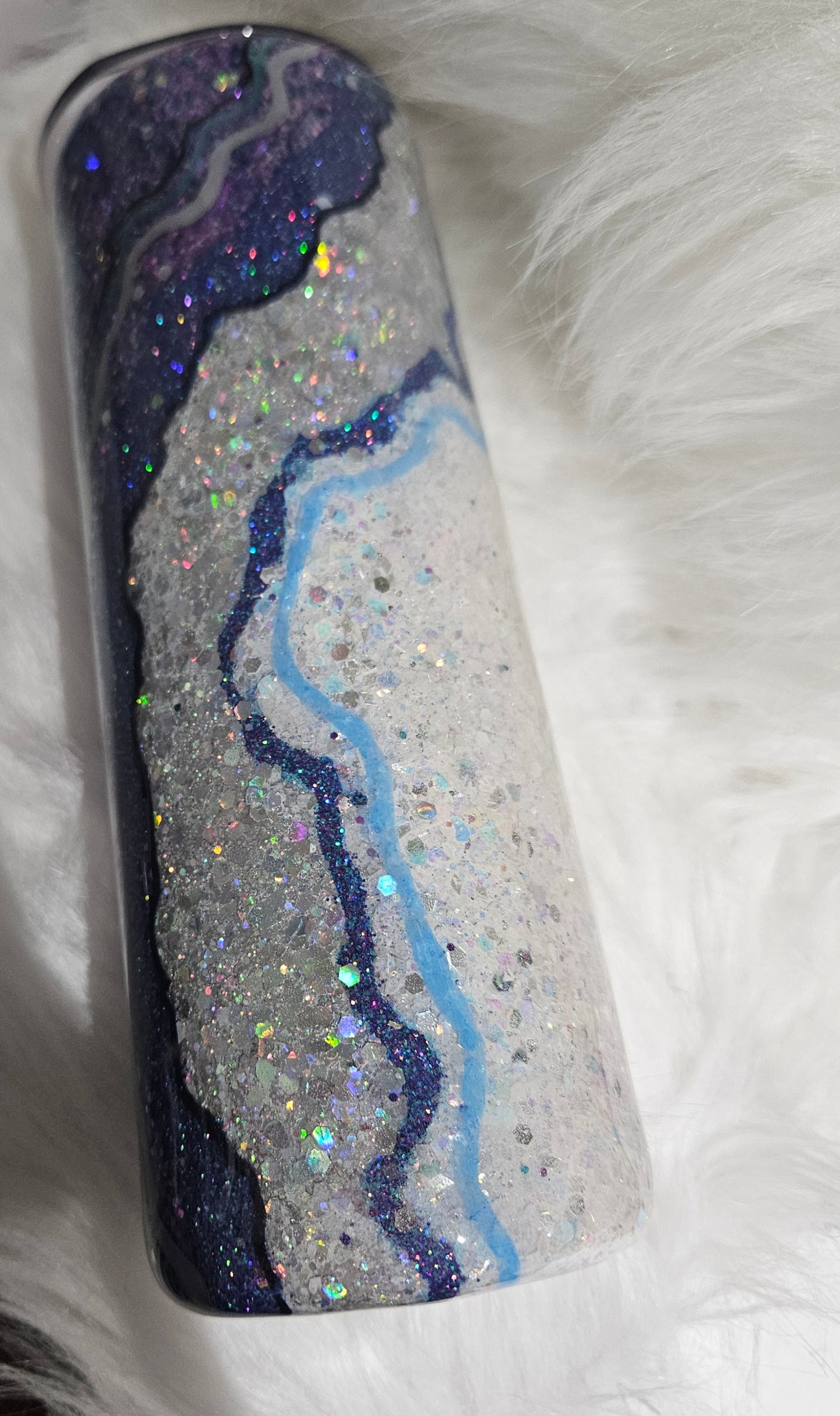 20 oz geode glittered epoxy tumbler