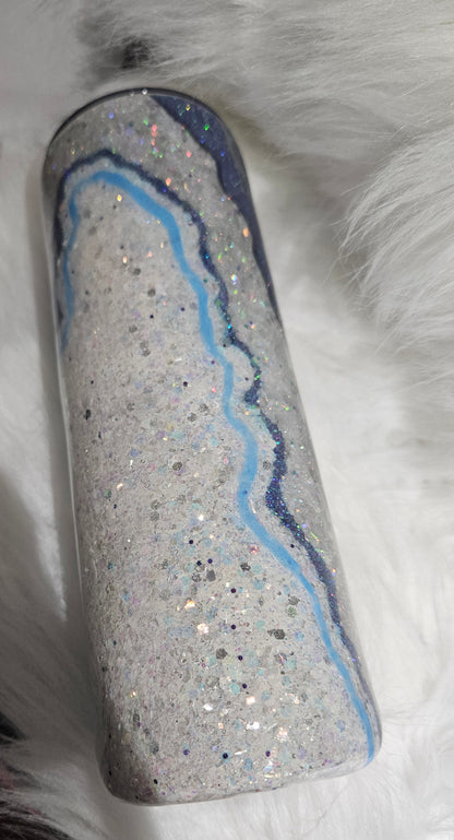 20 oz geode glittered epoxy tumbler