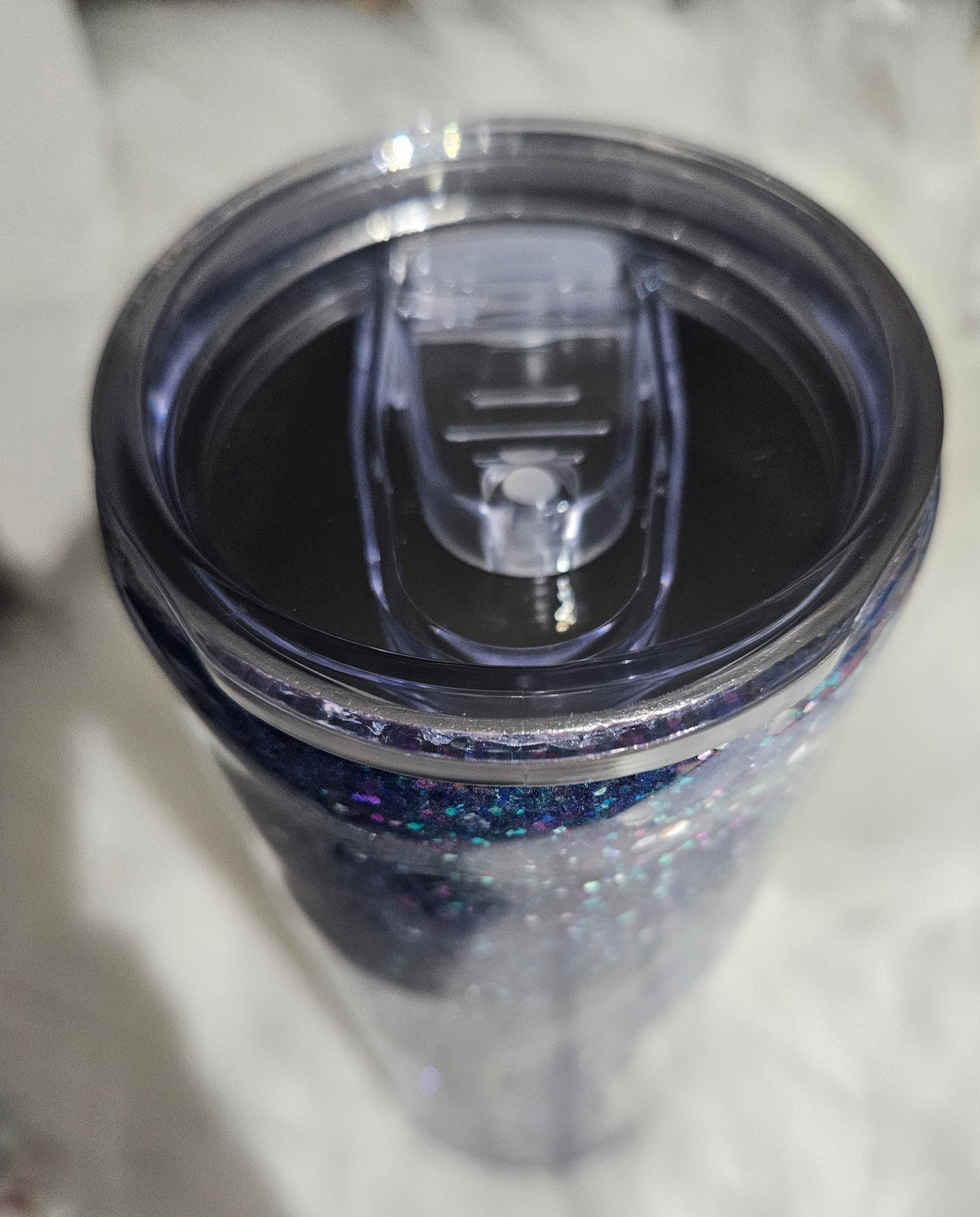 20 oz geode glittered epoxy tumbler