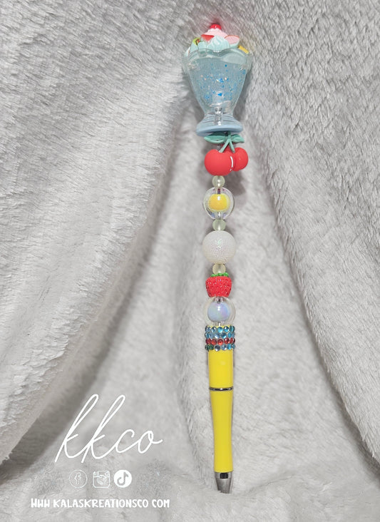 Ice cream Sundae Hand-beaded Pen