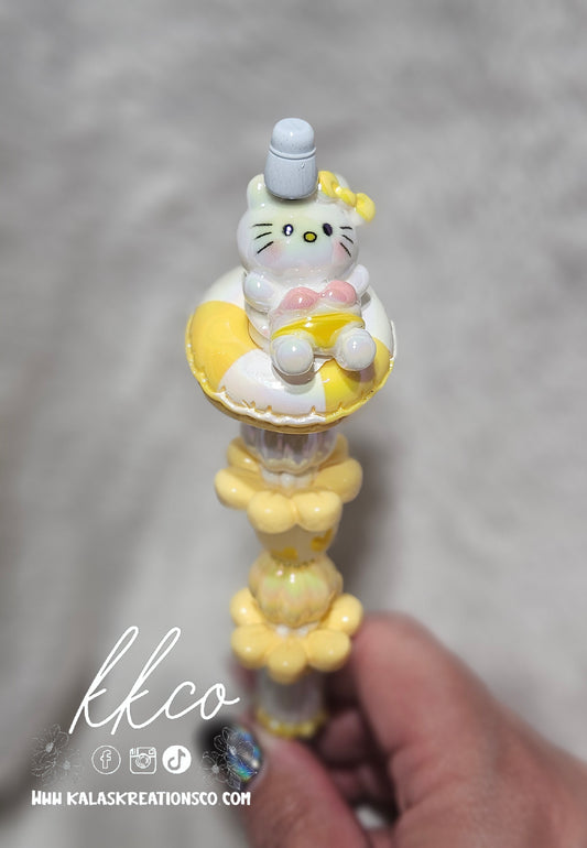 Yellow Inner tube Summer HK Hand-beaded Pen