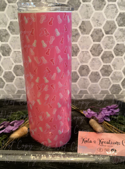 20 oz sublimation tumbler frosted animal cookie peen