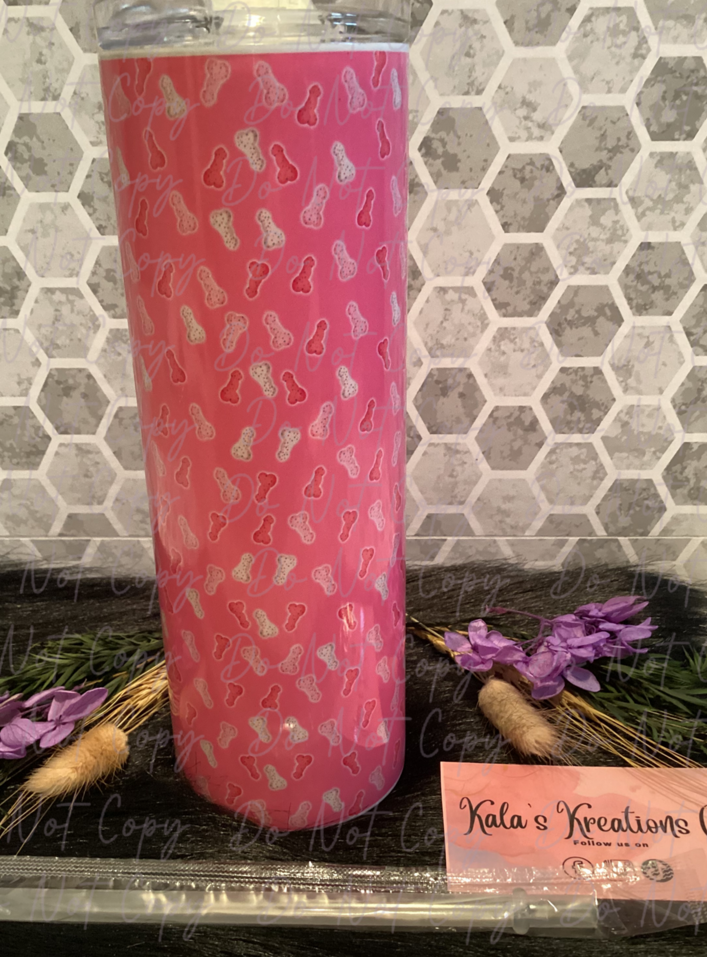 20 oz sublimation tumbler frosted animal cookie peen