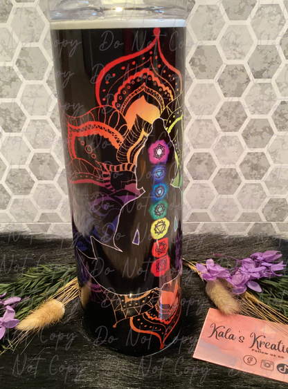 20 oz chakra sublimation tumbler