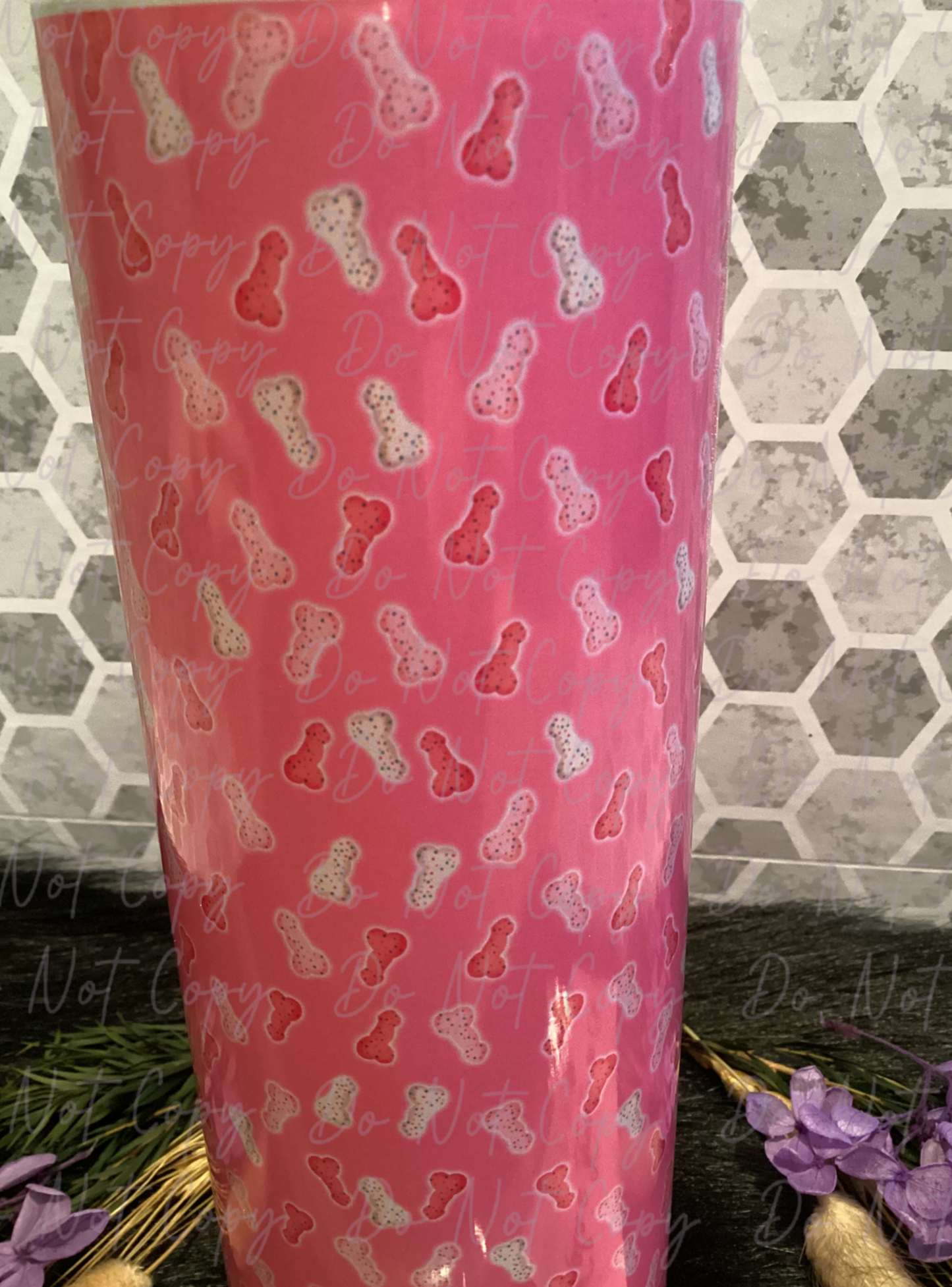 20 oz sublimation tumbler frosted animal cookie peen