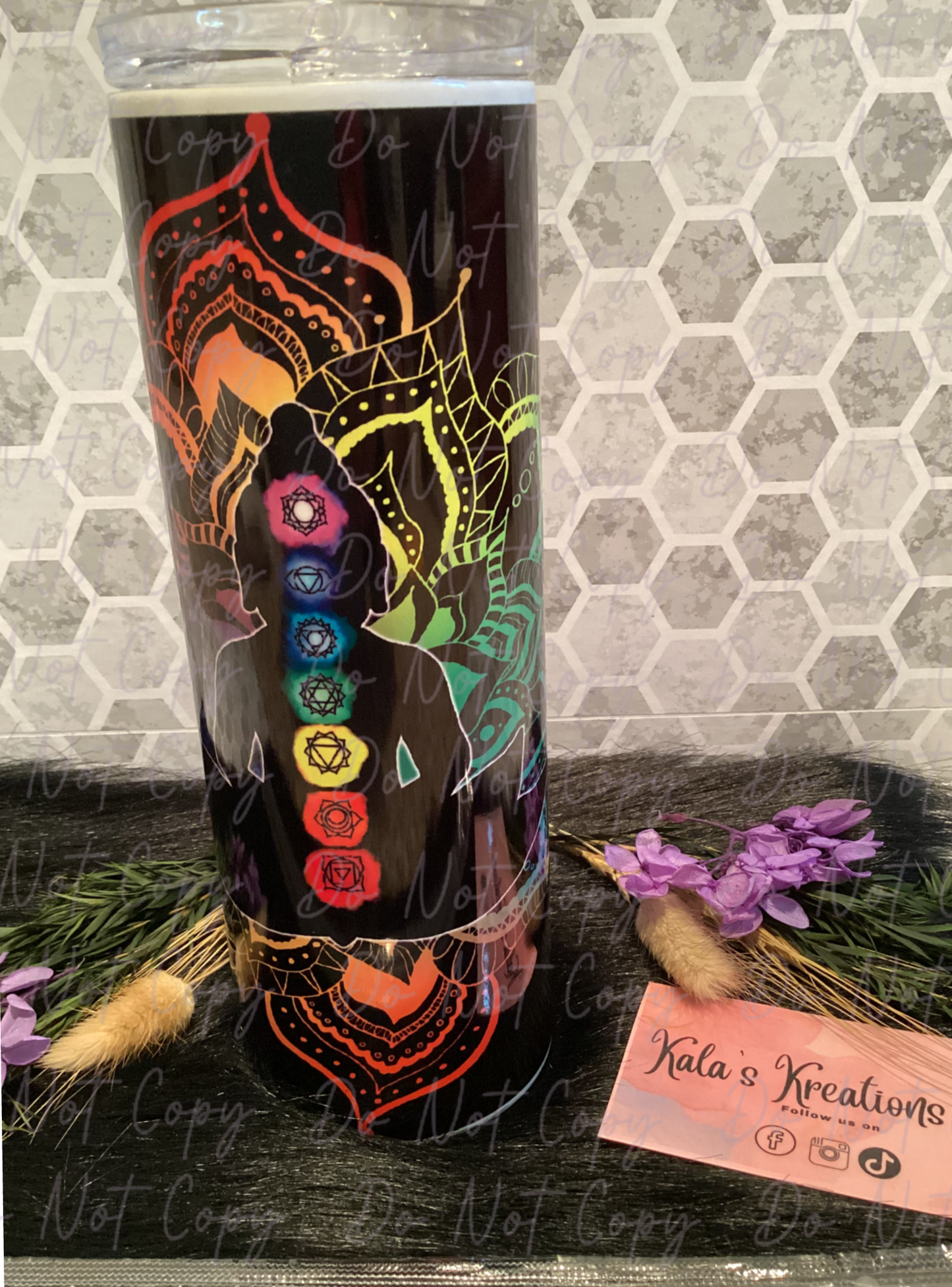 20 oz chakra sublimation tumbler