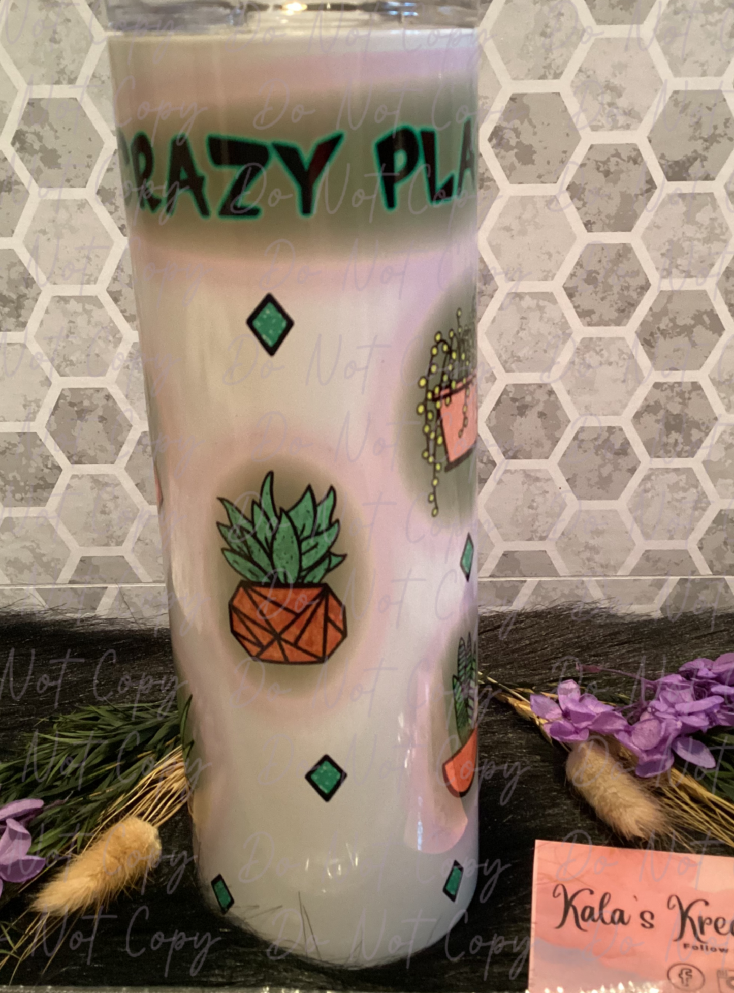 20 oz plant lady sublimation tumbler