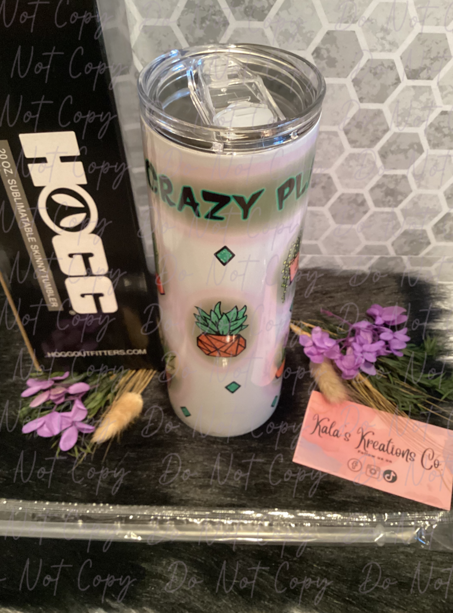 20 oz plant lady sublimation tumbler