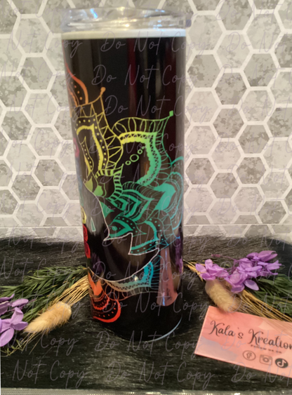 20 oz chakra sublimation tumbler