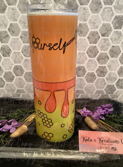 20 oz be yourself bee sublimation tumbler