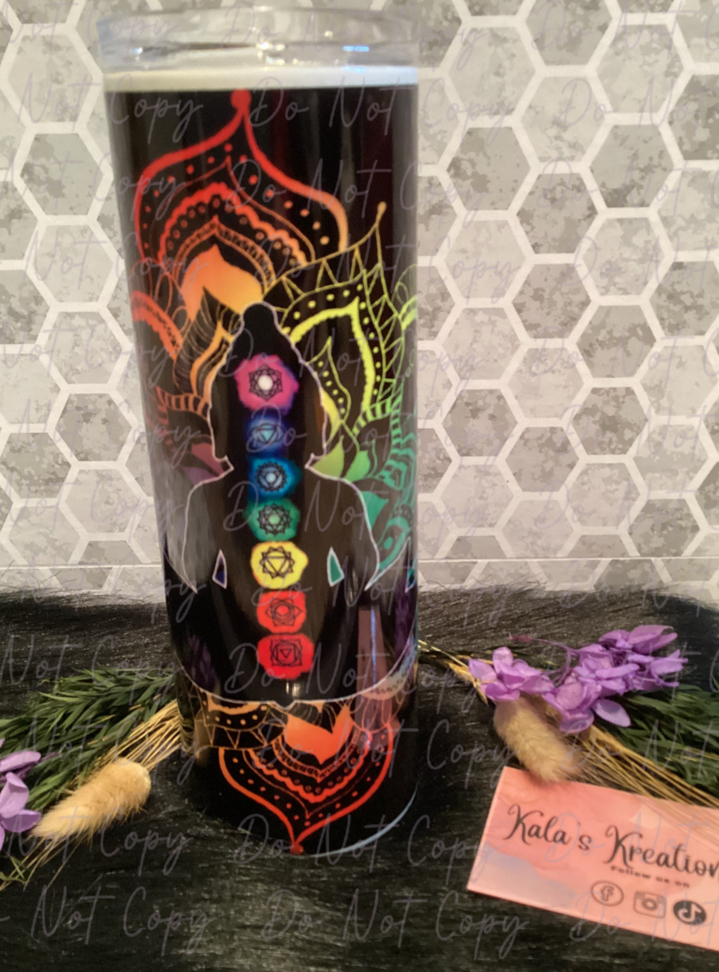 20 oz chakra sublimation tumbler