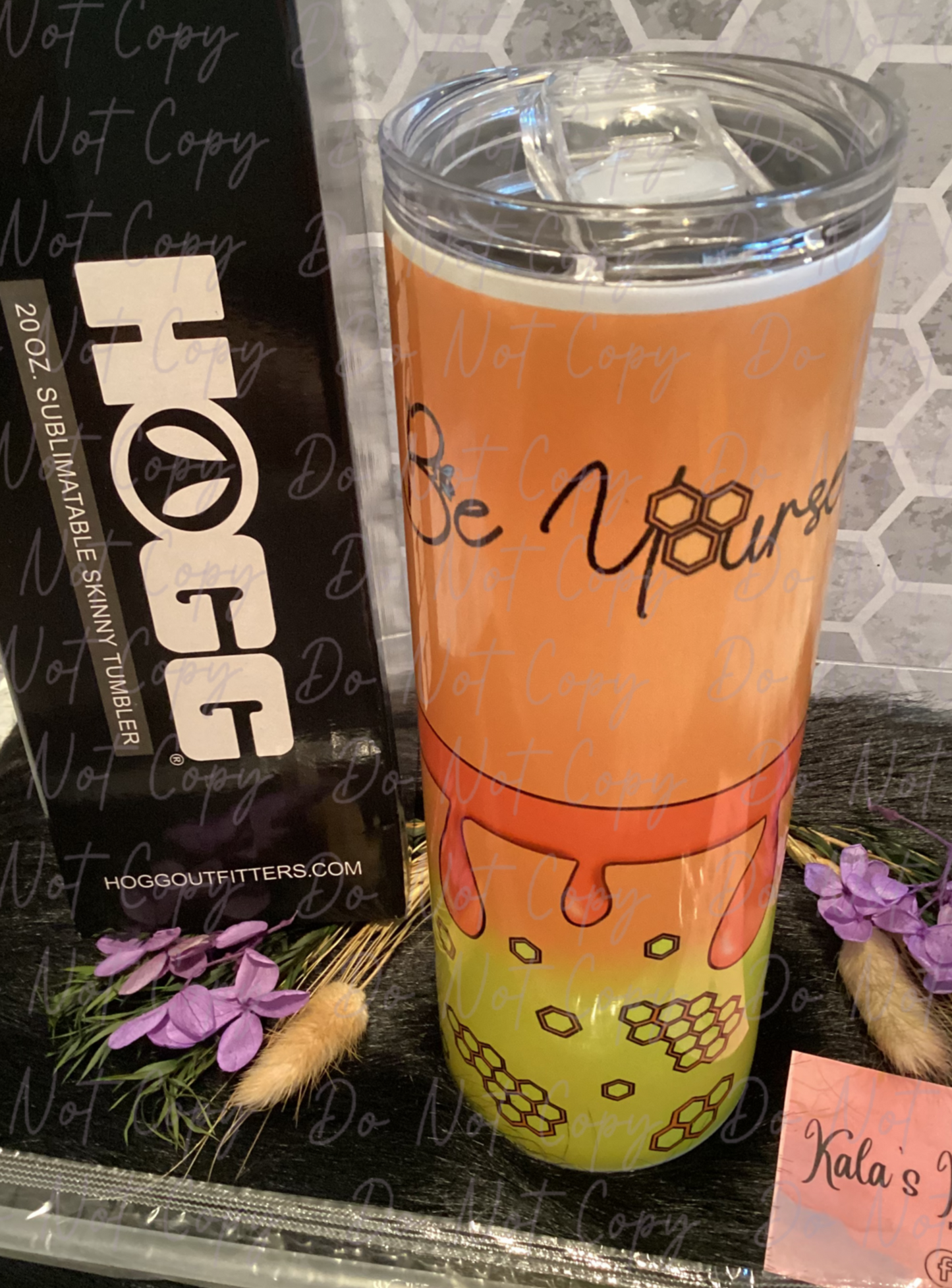 20 oz be yourself bee sublimation tumbler