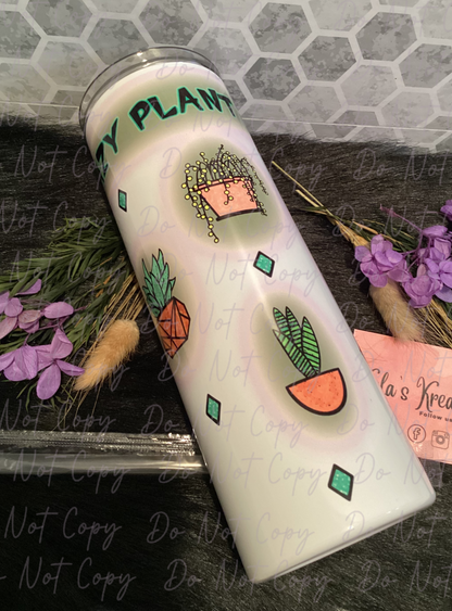 20 oz plant lady sublimation tumbler