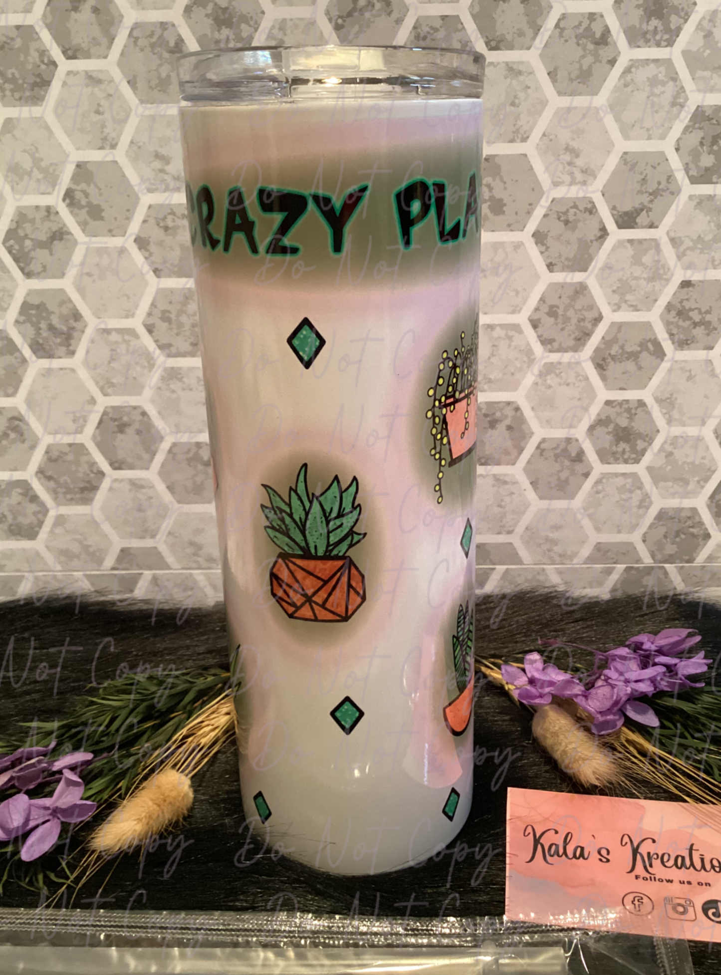 20 oz plant lady sublimation tumbler