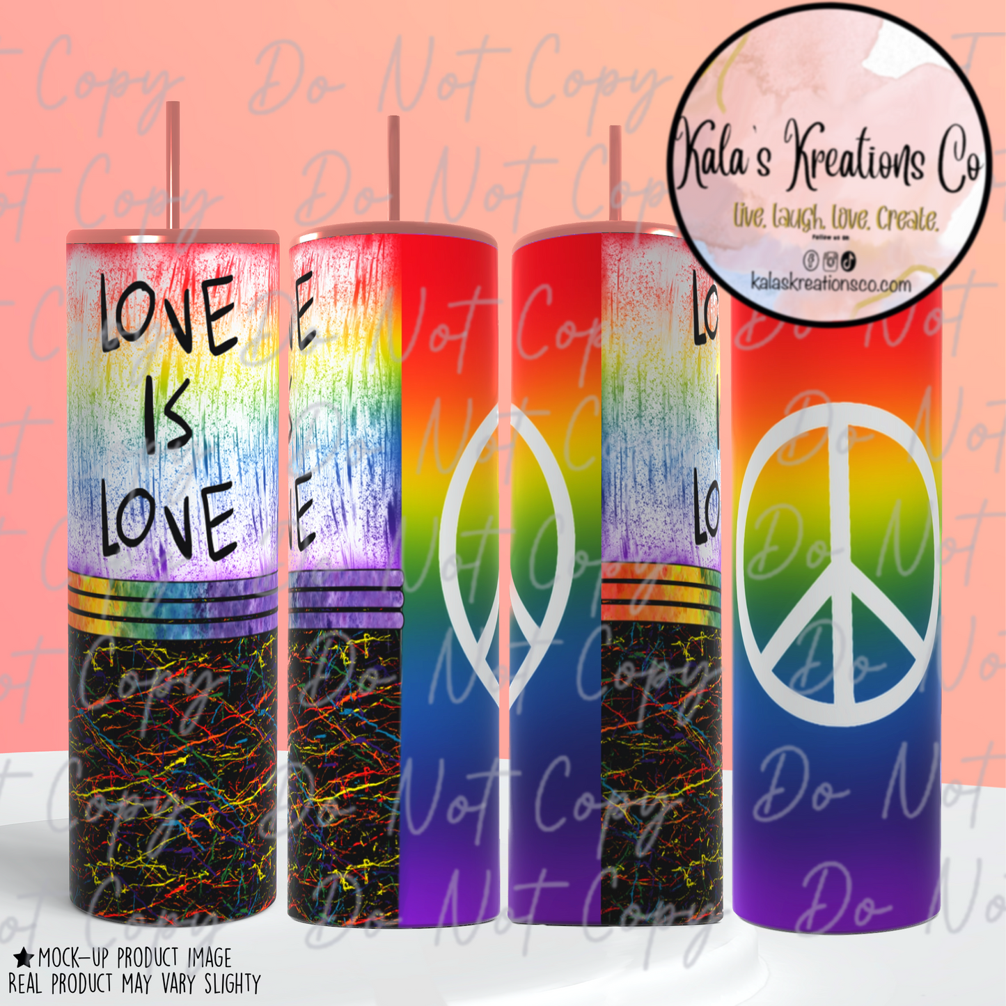 20 oz sublimation tumbler love is love