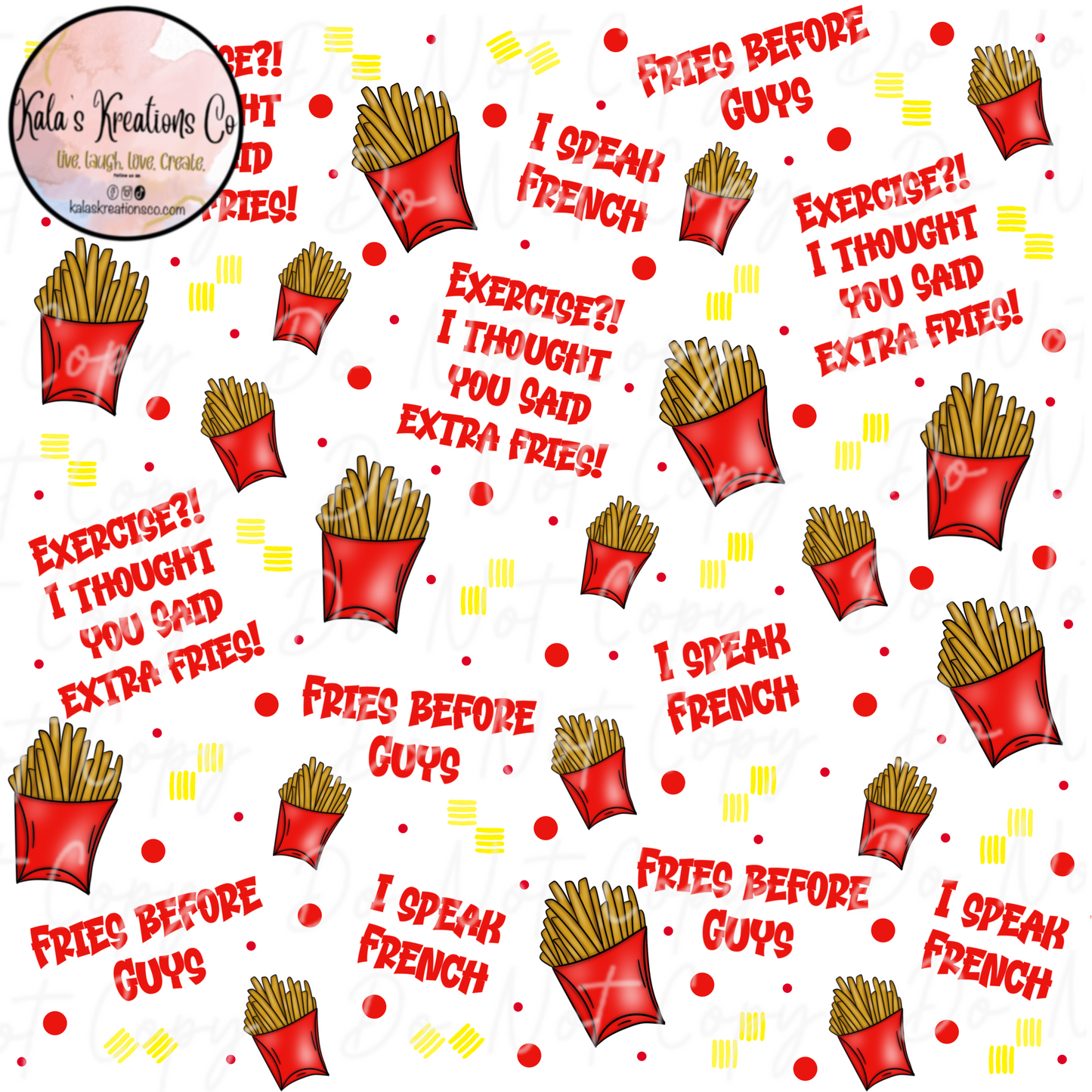 DIGITAL FILE 12x12 French fries