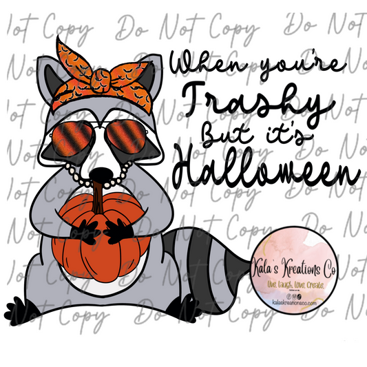 DIGITAL FILE cute raccoon Halloween