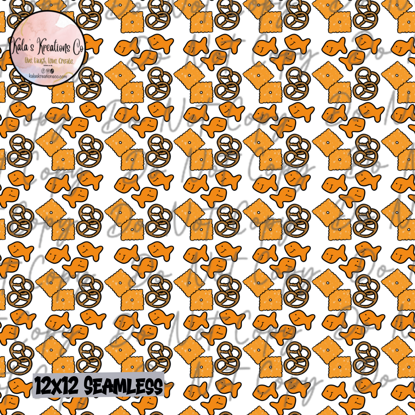 DIGITAL FILE 12x12 seamless toddler snacks