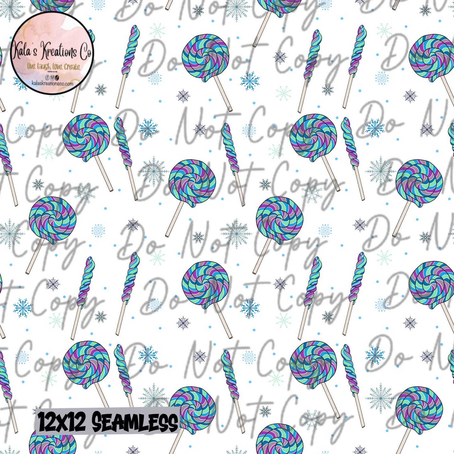 DIGITAL FILE 12x12 seamless swirl pops