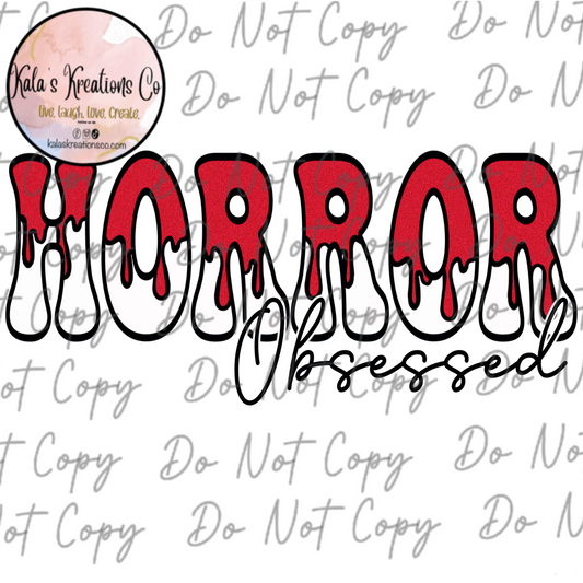 DIGITAL FILE Horror obsessed 2x files, one glittered one plain