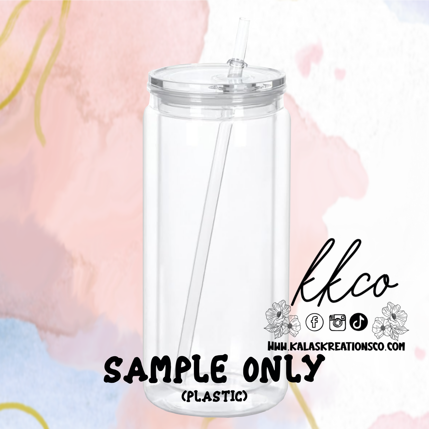 CUSTOMIZED ON LIVE 20oz can snow globe glitter tumbler (plastic)