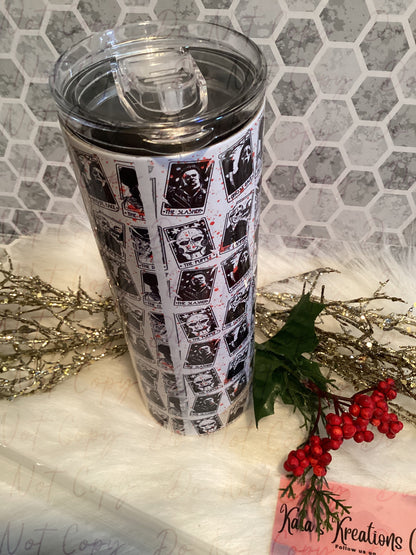 20 oz sublimation horror tarot card tumbler