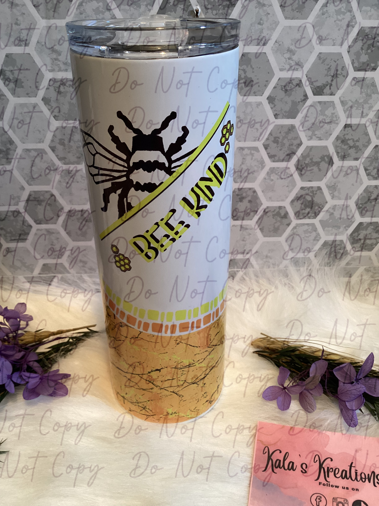 20 oz bee kind sublimation tumbler