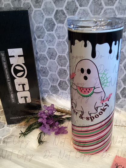 20 oz ghost watermelon sublimation tumbler