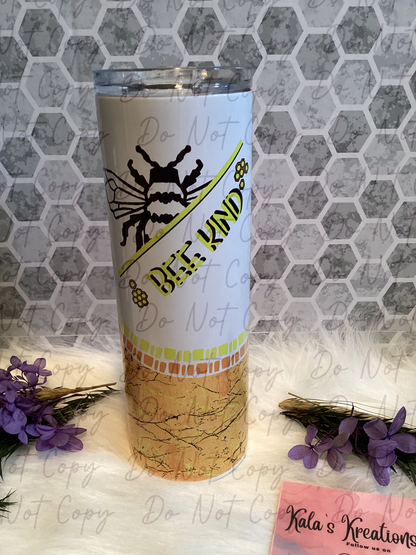 20 oz bee kind sublimation tumbler