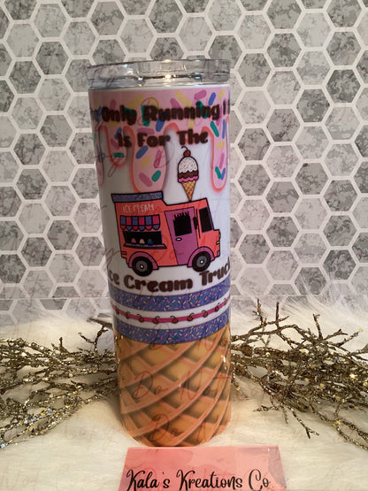 20 oz sublimation ice cream truck tumbler