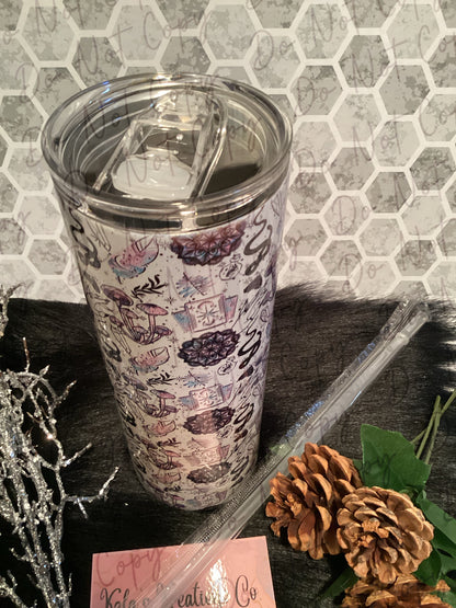 20 oz Holographic Psychedelic sublimation tumbler