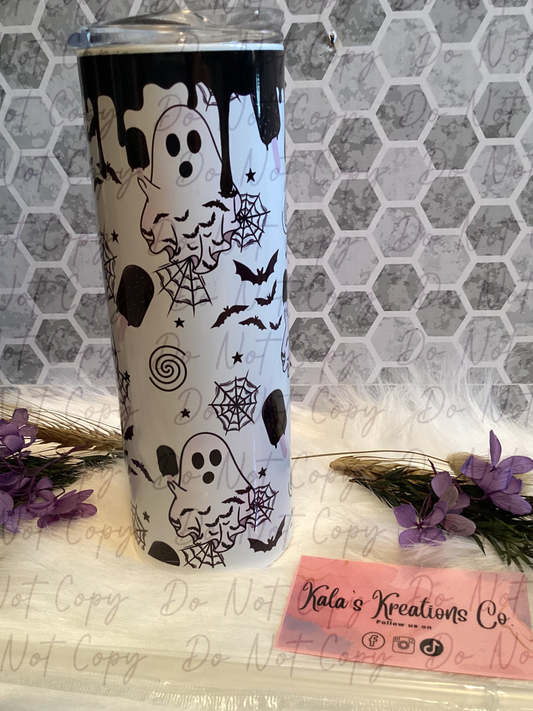 20 oz spooky summer ghost popsicle sublimation tumbler