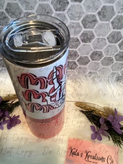 20 oz Mama skellie peace hand sublimation tumbler