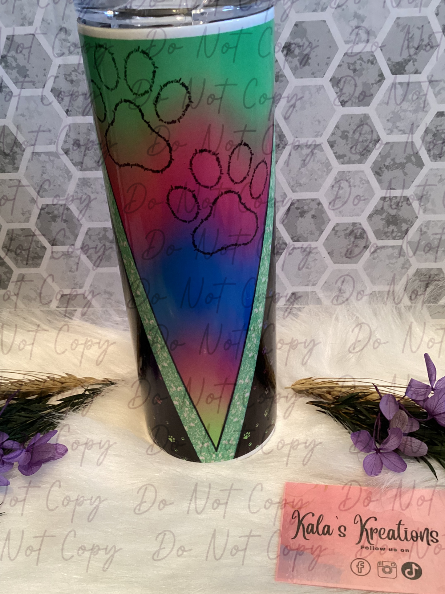 20 oz cat mama sublimation tumbler