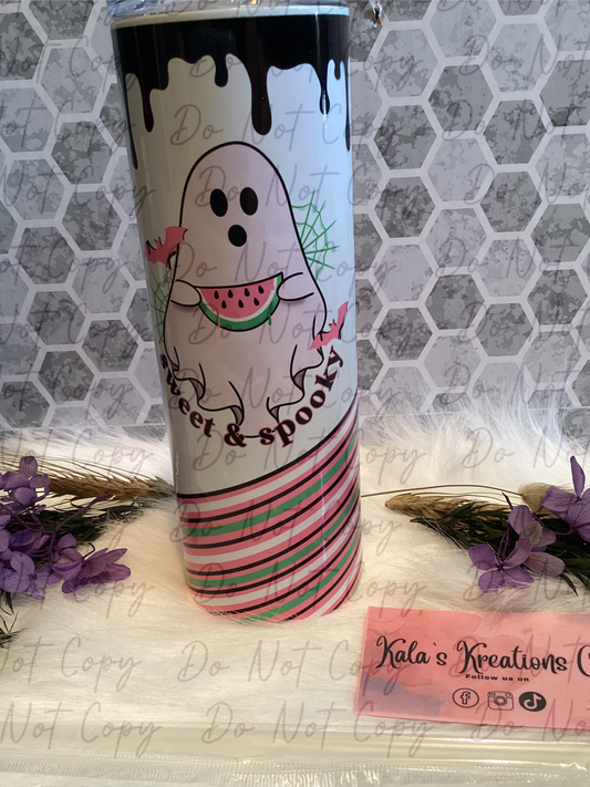 20 oz ghost watermelon sublimation tumbler