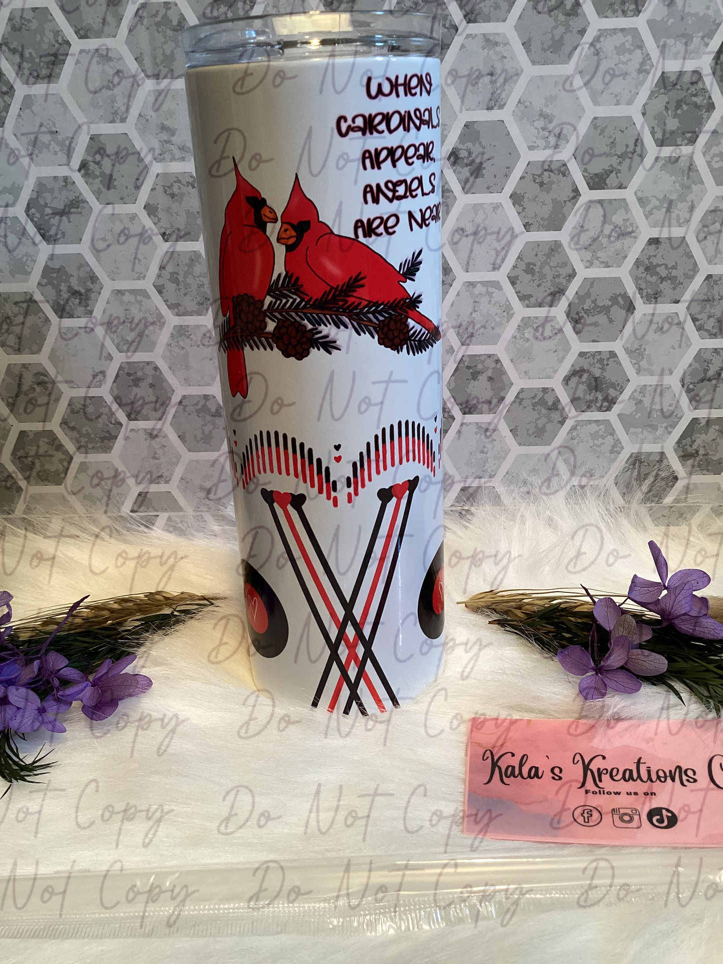 20 oz when cardinals appear angels are near quote sublimation tumbler