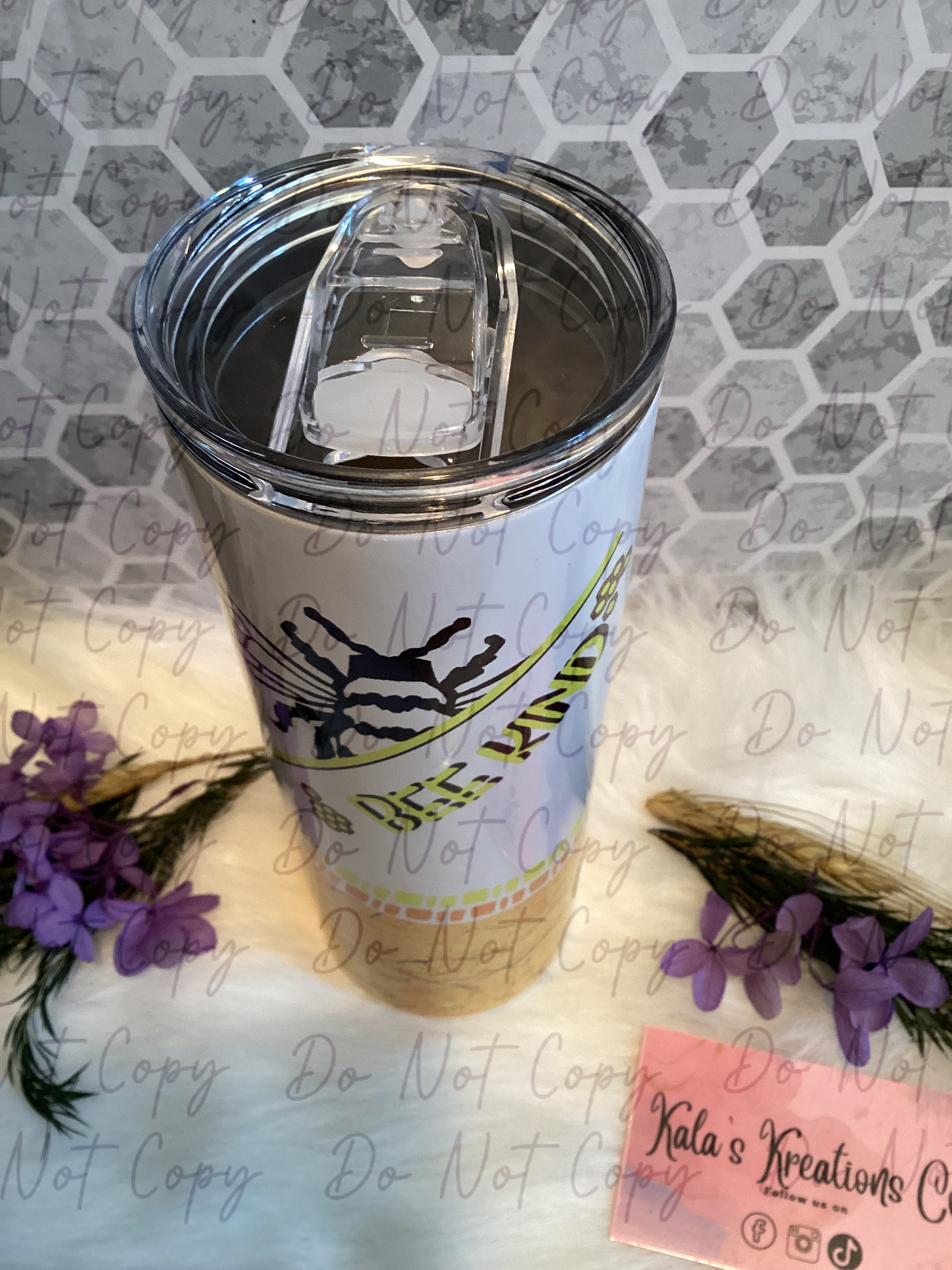 20 oz bee kind sublimation tumbler