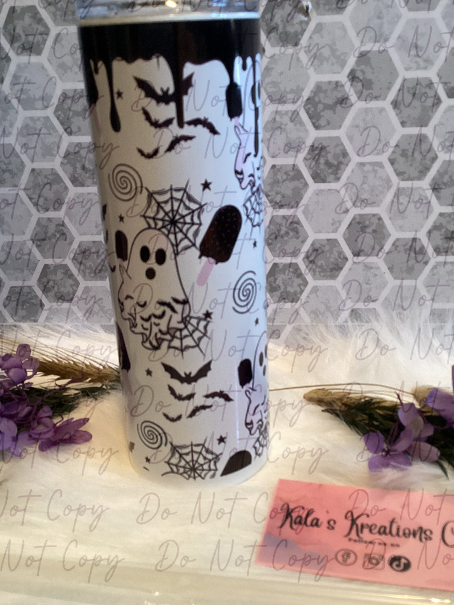 20 oz spooky summer ghost popsicle sublimation tumbler