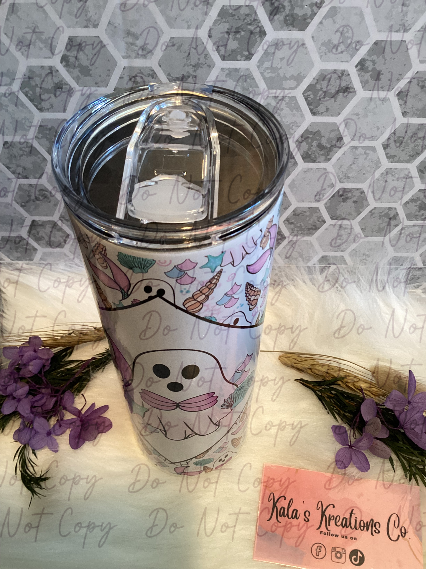 20 oz Mer-ghost sublimation tumbler