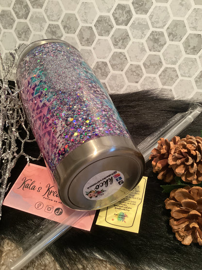 30 oz Snow globe Aztec pattern tumbler