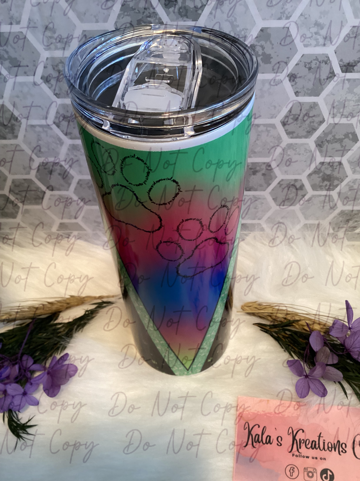 20 oz cat mama sublimation tumbler