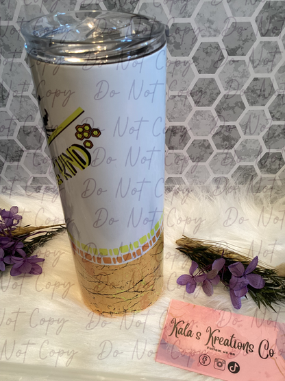 20 oz bee kind sublimation tumbler