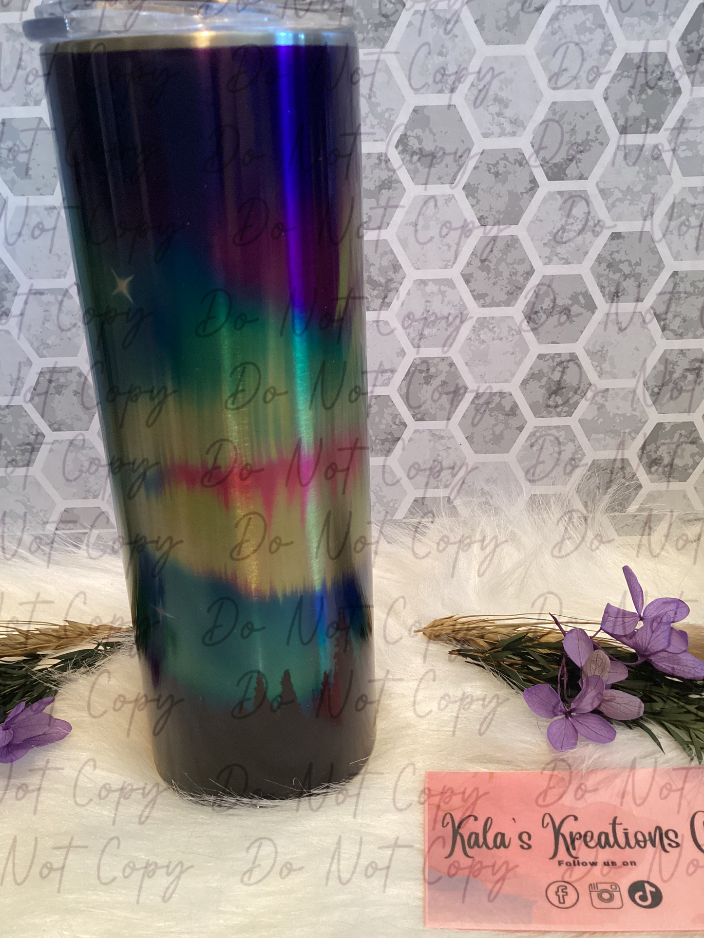 20 oz aurora borealis scenic sublimation tumbler