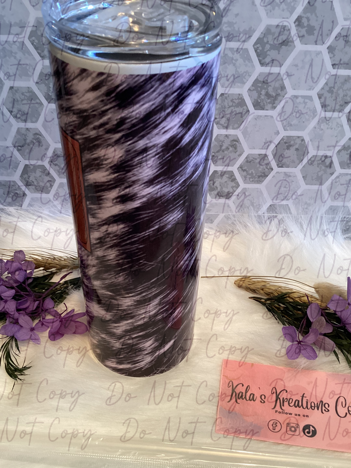 20 oz Mama of boys cowhide sublimation tumbler